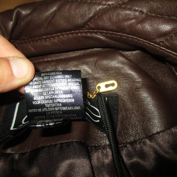 LAUREL  ESCADA BROWN QUILTED LEATHER JACKET SZ 36 - Picture 10 of 10